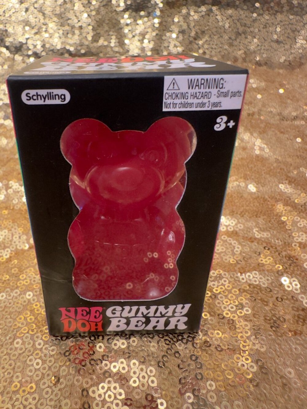 Schylling NeeDoh Gummy Bear Squishy PINK Authentic